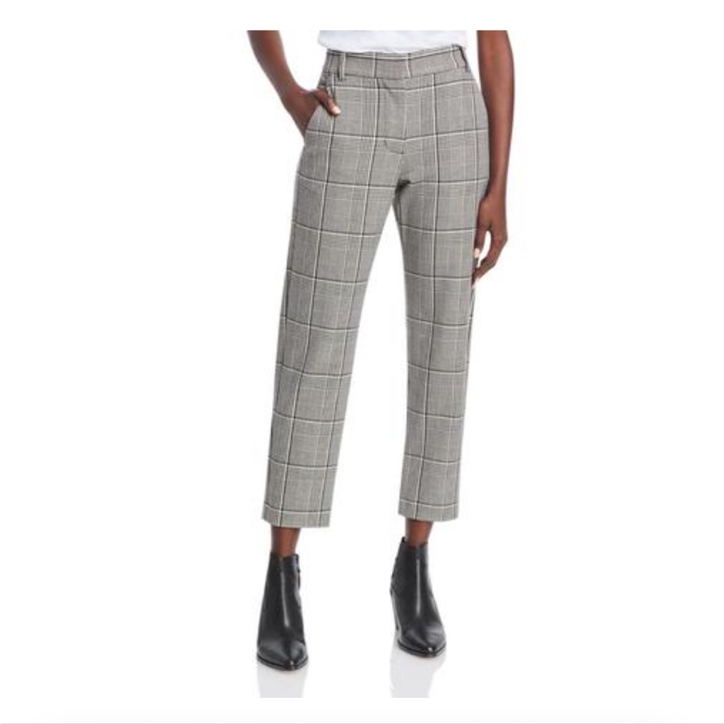 Velvet By Graham & Spencer Abigail Plaid Straight Leg Pant